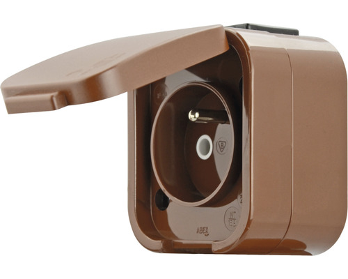 Vonkajšia zásuvka s otvoreným vekom