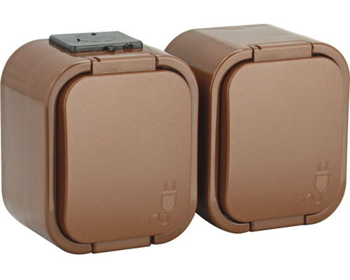 Dve zásuvky pre vonkajšie použitie