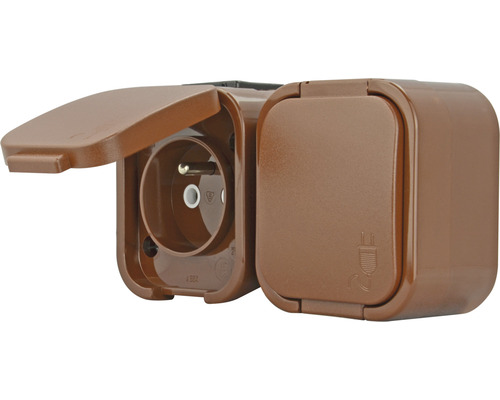 Dvojitá vonkajšia zásuvka s výklopným vekom