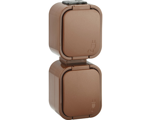 Dvojitá vonkajšia zásuvka s výklopným vekom