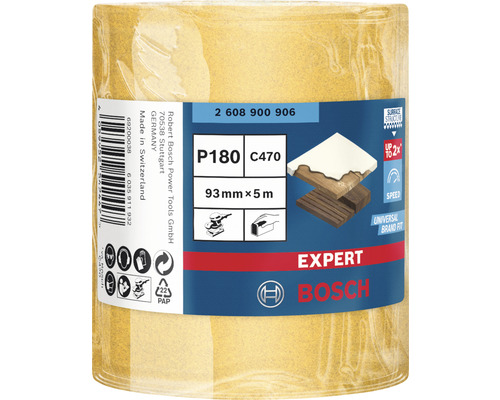 Brúsny papier v roli Bosch Expert P180, zrnitosť 180, šírka 93 milimetrov, dĺžka 5 metrov