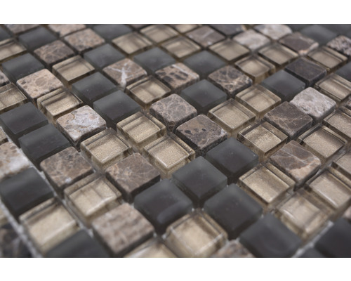 Mozaiková dlaždica so vzhľadom skla a mramoru