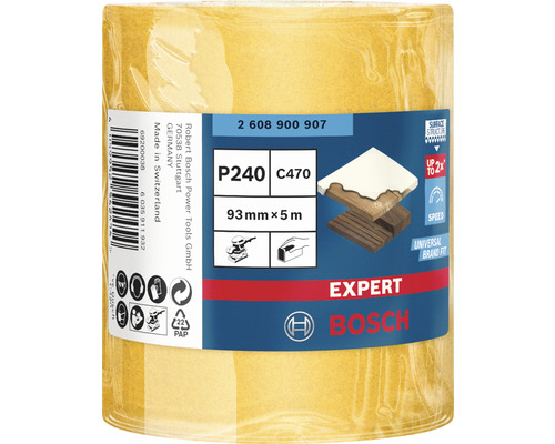 Brúsny papier v roli Bosch Expert, zrnitosť P240, približne 93 milimetrov x 5 metrov