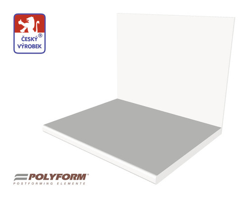 Polyform postforming element s pečaťou pôvodu