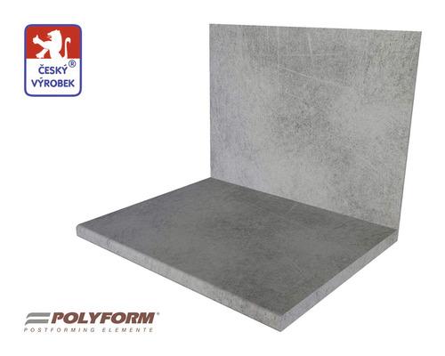 Sivá pracovná doska s pečaťou český výrobok