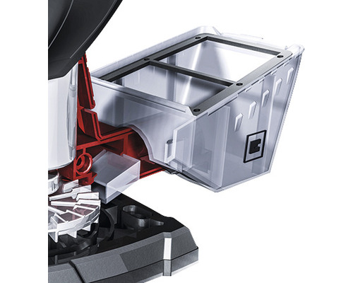 Detailný záber hoblíka so zberným vakom na triesky