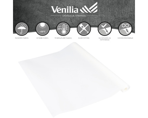 Logo Venilia, vodeodolný, tepelne odolný do 50 stupňov Celzia, teplotne odolný, bez lepidla, odstrániteľný bezo zvyškov, opakovane použiteľný