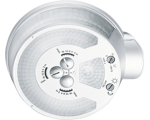 Detailný pohľad na pohybový senzor na nastavenie dosahu, času a súmraku