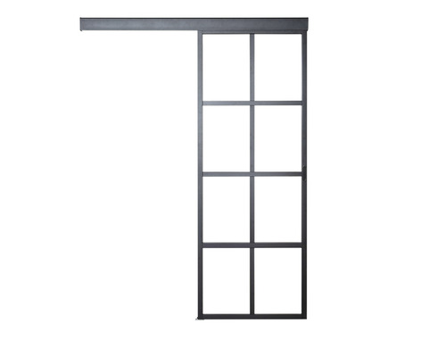 Posuvné dvere s oceľovým rámom a sklenenými výplňami pre interiérové úpravy