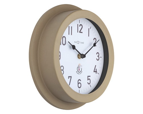 Nástenné hodiny s okrúhlym tvarom a ciferníkom