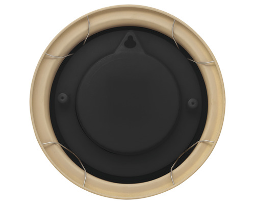 Pohľad zozadu na okrúhlu meteorologickú stanicu so zavesením