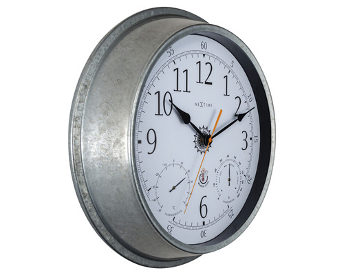 Nástenné hodiny Nextime s teplomerom a vlhkomerom
