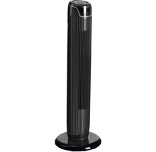 Čierny vežový ventilátor do interiéru