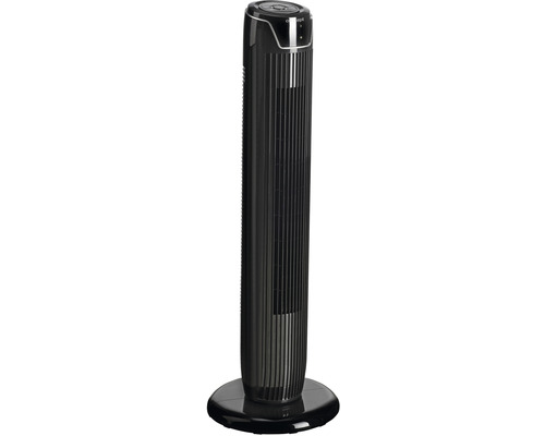 Čierny vežový ventilátor do interiéru