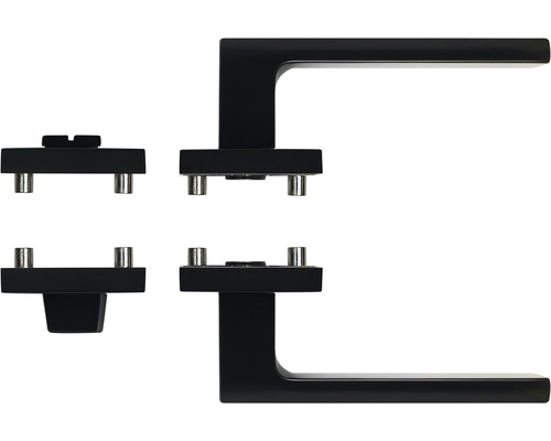 Kovová kľučka na dvere s upevňovacím materiálom