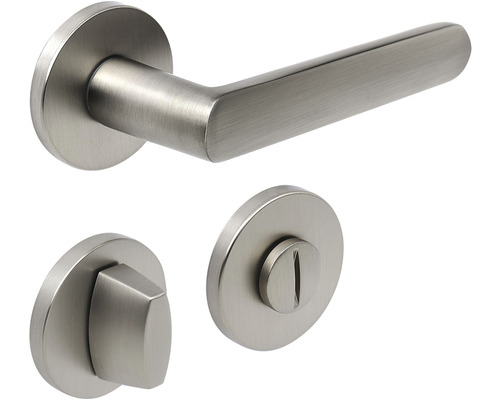 Súprava kovania dverí s kľučkou a otočným gombíkom pre kúpeľne a toalety