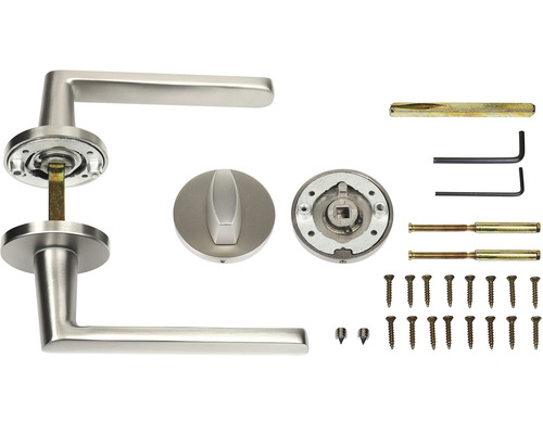 Sada dverového kovania so skrutkami a nástrojmi