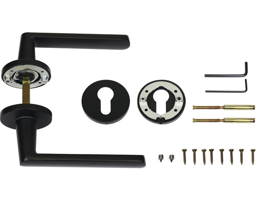 Súprava kľučky na dvere s rozetami a upevňovacím materiálom