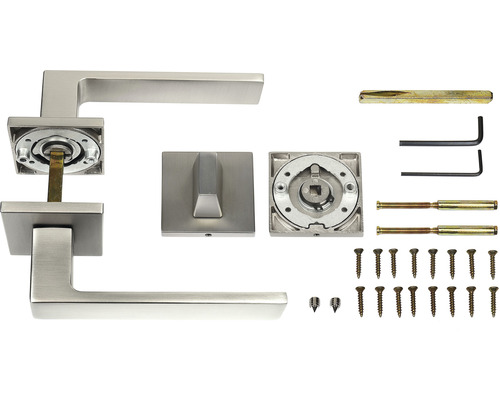 Sada kľučky na dvere s upevňovacím materiálom