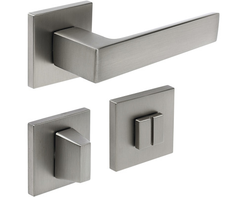 Súprava kľučky ku dverám so štvorcovou rozetou z kovu