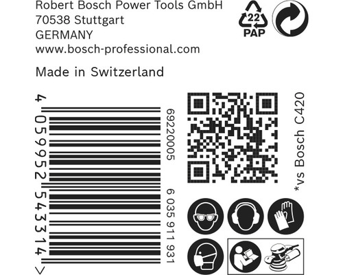 Obal produktu s informáciami o výrobcovi, čiarovom kóde, QR kóde a bezpečnostných opatreniach