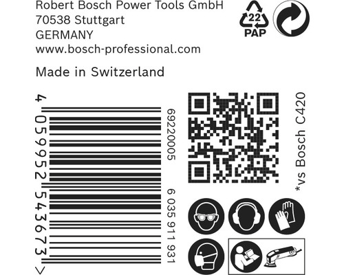 Informácie o Robert Bosch Power Tools GmbH, čiarový kód a bezpečnostné pokyny