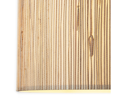 Detail nástennej lampy s tienidlom z prírodných materiálov