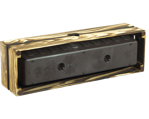 Drevená debna s vložkou na rastliny pre vnútorné použitie