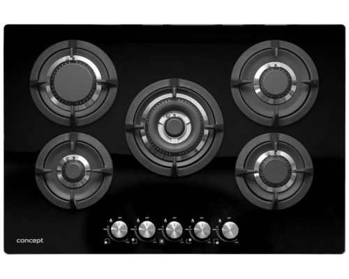 Plynová varná doska s piatimi horákmi