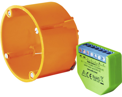 Inštalačná krabica s Shelly Dimmer 2