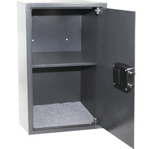 Otvorený trezor s policou a plstenou vložkou