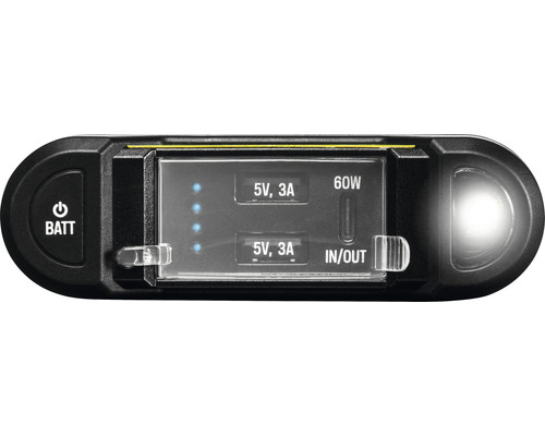 Powerbanka s USB portami a LED svetlom