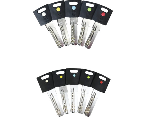 Rôzne kľúčové polotovary pre vložky zámkov