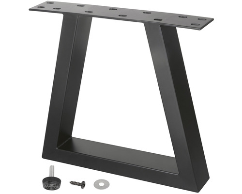 Oceľová noha stola s montážnou doskou, skrutkou, podložkou a pätkou