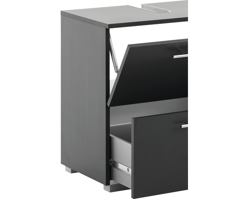 Kúpeľňová skrinka pod umývadlo s výsuvom a dvierkami