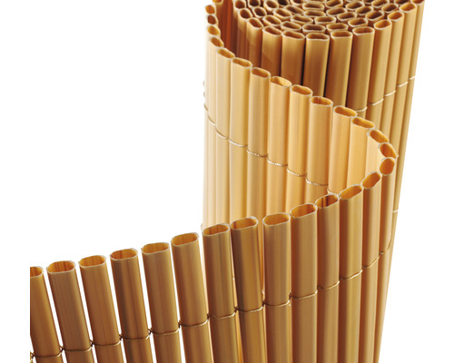 Záhradná zástena Konsta PVC oválna 1,5x3 m bambus Bambusová rohož zrolovaná pre záhradný plot