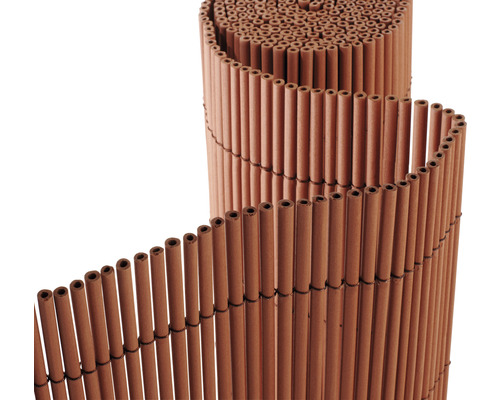 Záhradná zástena Konsta PVC Premium dutinková 0,9x3 m hnedá Bambusová rohož ako ochrana súkromia zrolovaná
