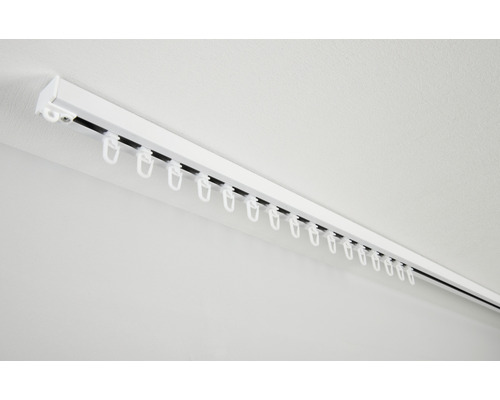 Záclonová lišta na montáž na strop s klzákmi