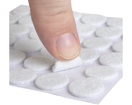 Filcové klzáky na nosnom papieri s prstom, okrúhle