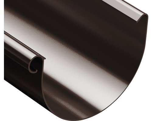 Polkruhový kovový odkvap v reze