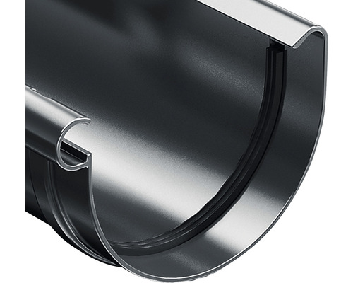 Polkruhový odkvap z kovu