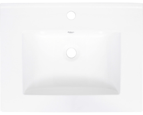 Keramické umývadlo s otvorom pre kohútik a prepadom