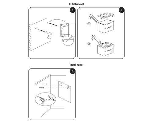 Návod na montáž skrinky pod umývadlo a zrkadla
