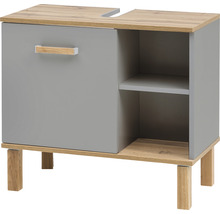 Skrinka pod umývadlo s dvierkami a otvorenou policou