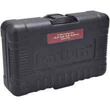 Sada vrtákov Fortum v čiernom kufríku na náradie