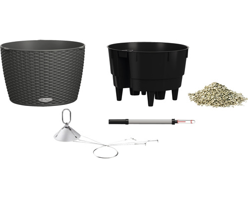 Kvetináč so zavlažovacím systémom, indikátor hladiny vody a príslušenstvo