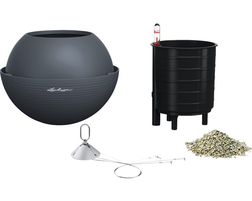 Okrúhly kvetináč Lechuza Classico so zavlažovacím systémom a príslušenstvom
