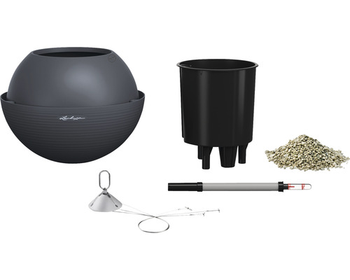 Kompletná súprava kvetináča s vložkou, ukazovateľom hladiny vody, keramzitom a prepadovou rúrkou