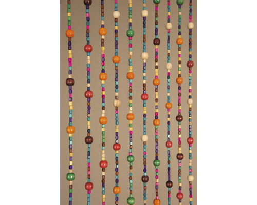 Dekoratívny korálkový záves s drevenými korálkami