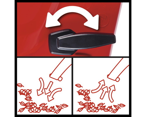 Symbolické znázornenie prepínača pre funkciu sania a fúkania vysávača lístia